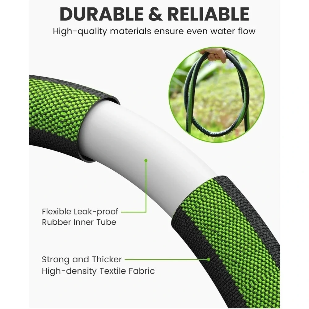 New Flat Soaker Hose 50FT for Garden Beds and Lawns, Drip Hose